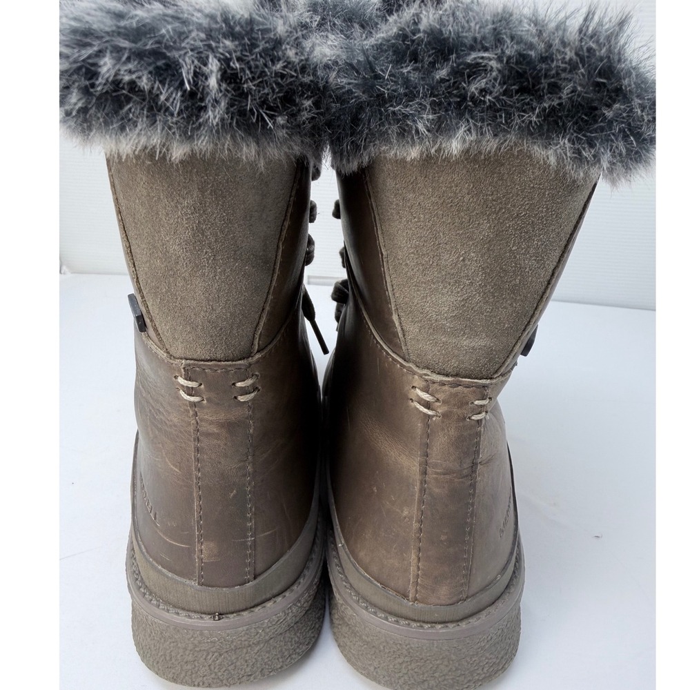 Merrell M-Select DRY Waterproof Brown Leather Faux Fur Winter Boots Womens - Picture 7 of 12